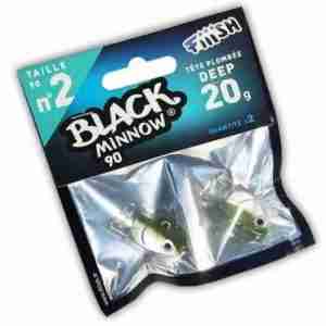 CABEZA PLOMADA BLACK MINNOW Nº2 - TALLA 90 EXTRA DEEP (20 gramos)